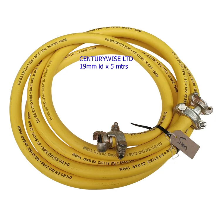 Compressor hose, 5 mtrs x 3/4" (19mm) id. Compressor hose, 5 mtrs x 3/4" (19mm) id.