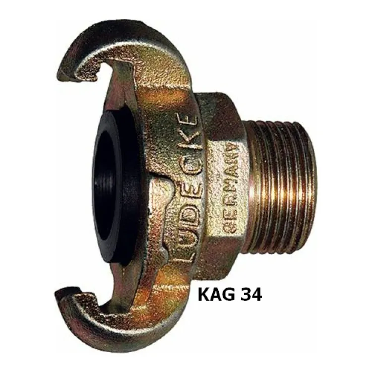 Ludecke KAG 34 Claw Coupling + 3/4" Male thread